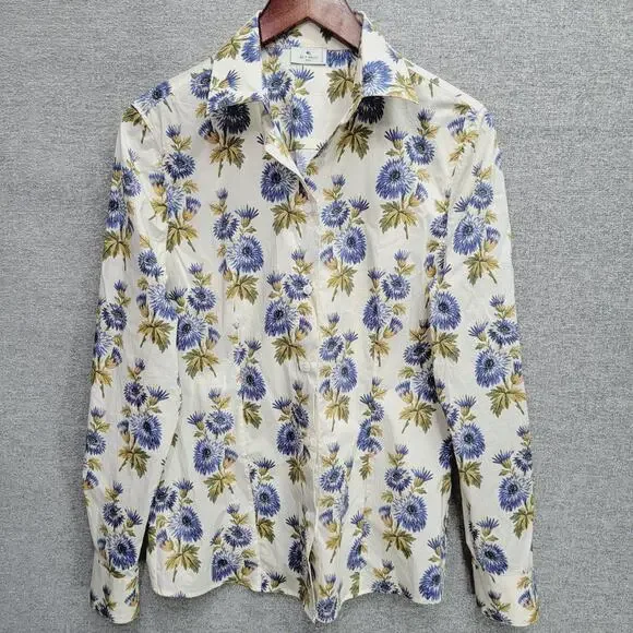 ETRO MILANO FLORAL COTTON BLEND SHIRT, SIZE 42 - Picture 3 of 8